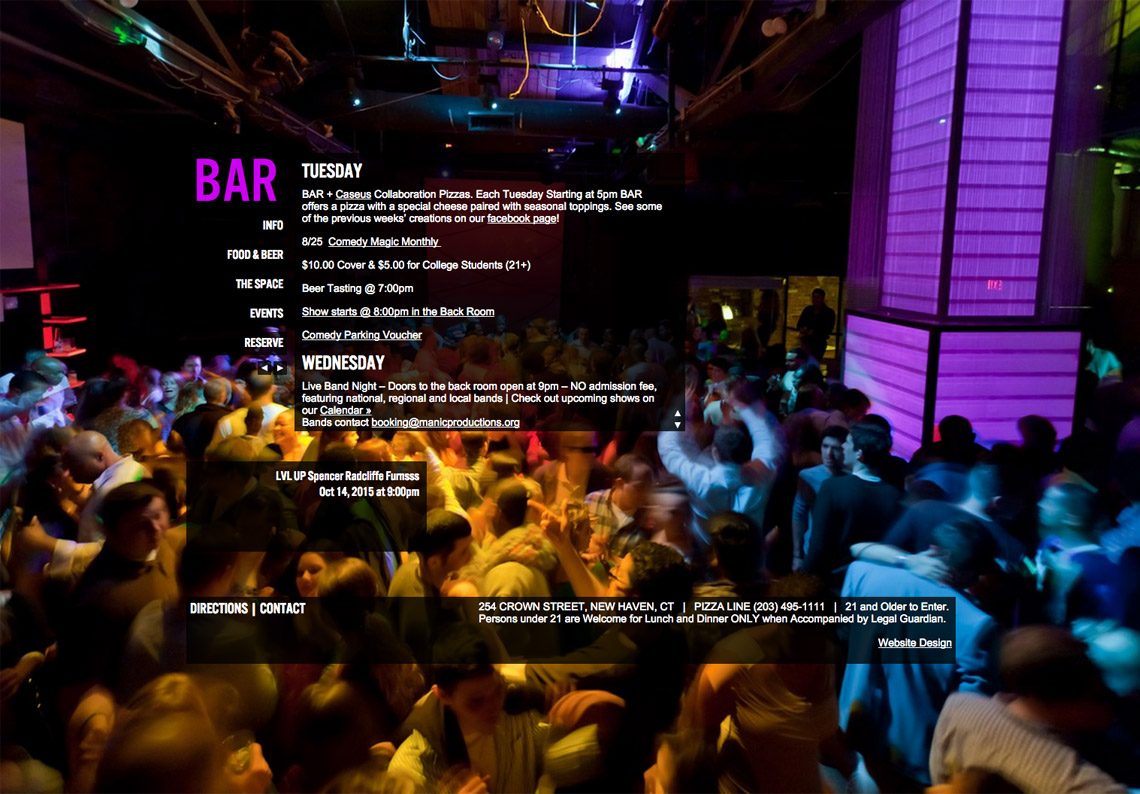 Nightclub Web Design