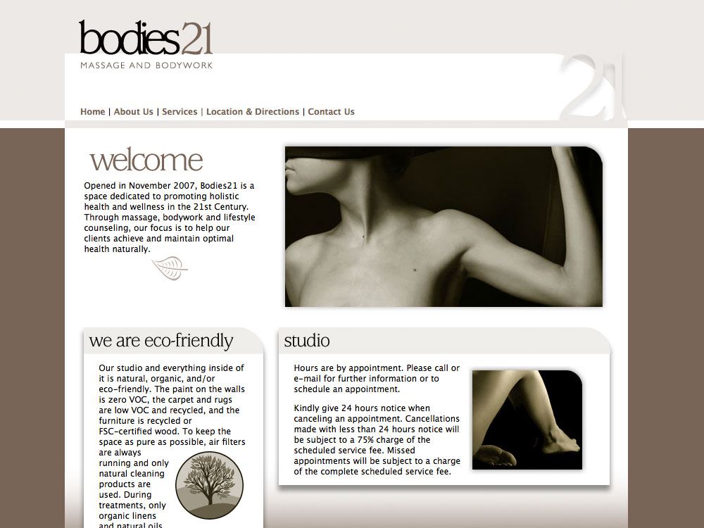 Massage Studio Website