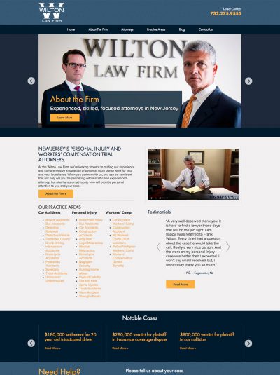 Wilton Legal Law Firm Web Design.