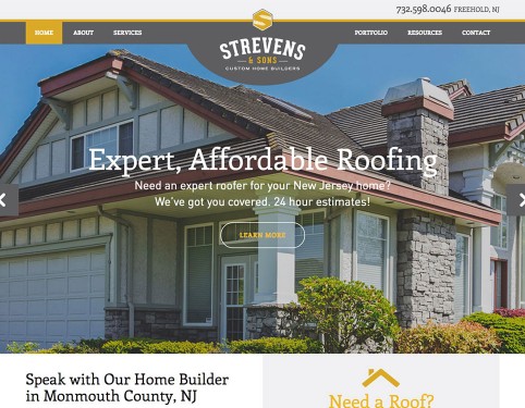Strevens and Sons Home Builder Website