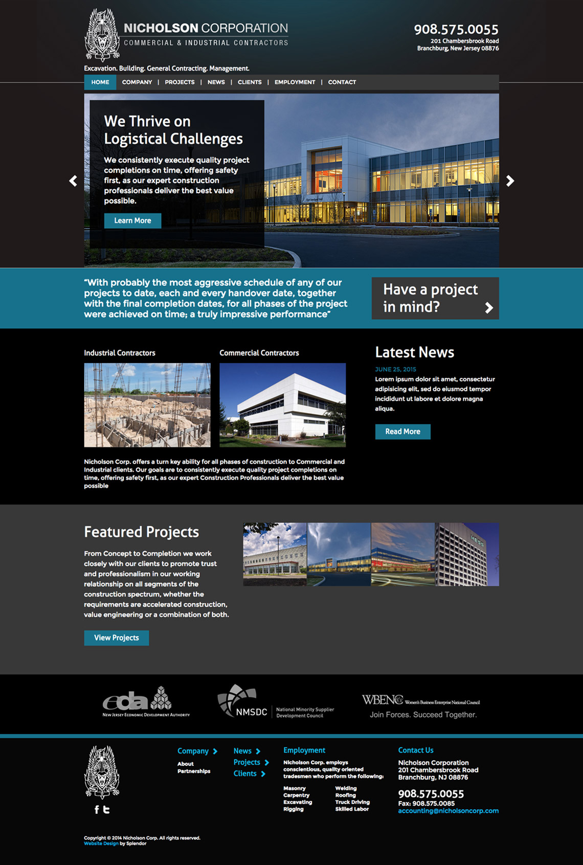 Nicholson Construction Company Website