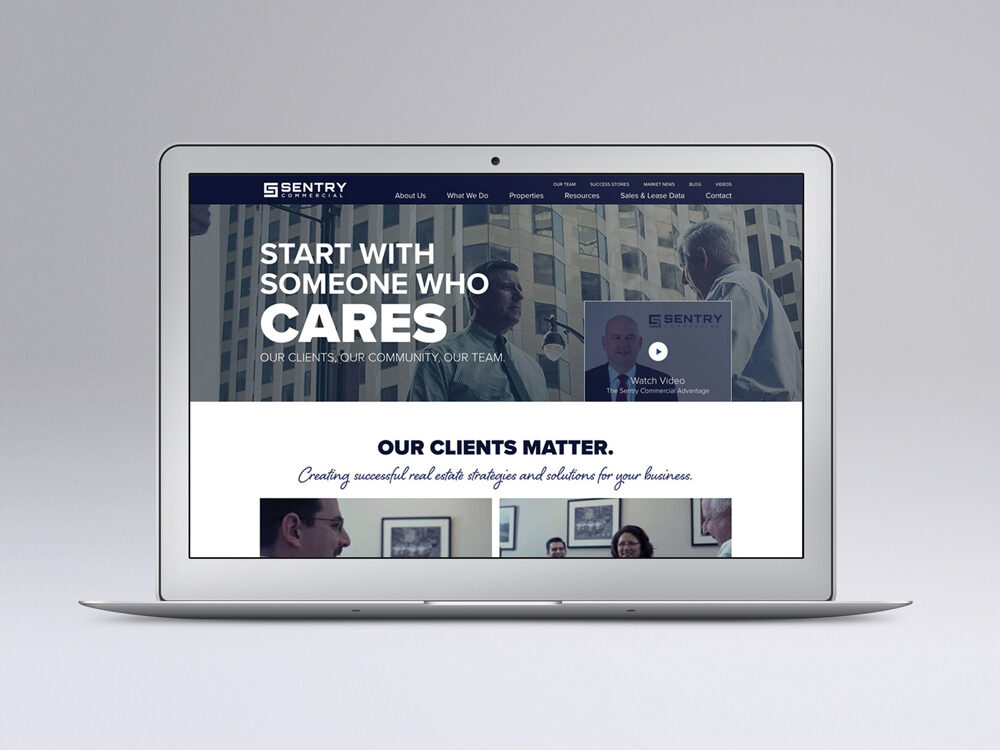 sentry commercial website design