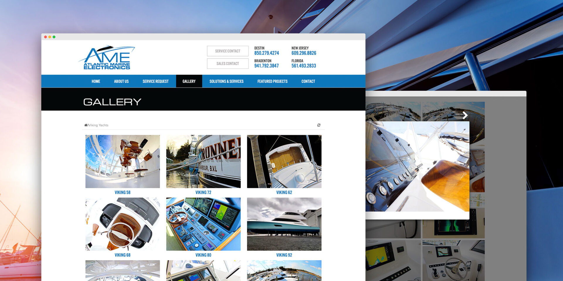 yacht website design
