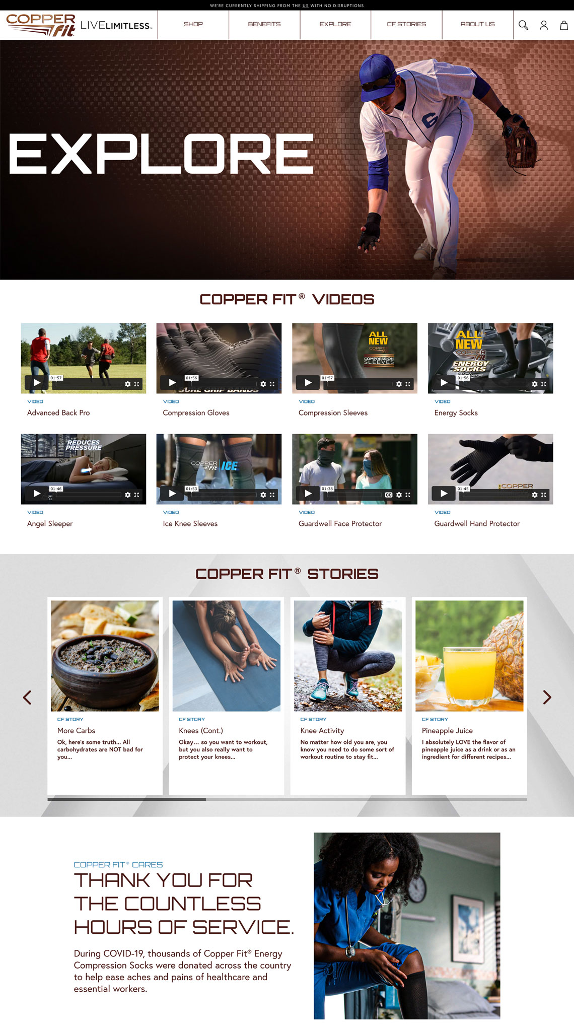 Copper Fit Explore Website