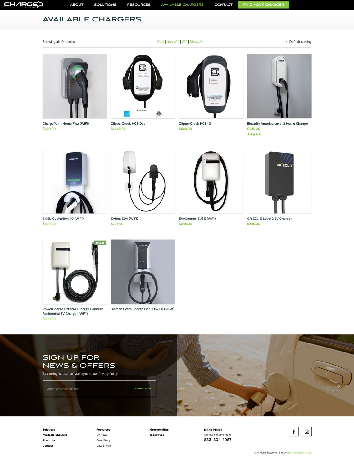 Charged At Home Ecommerce Product Catalog
