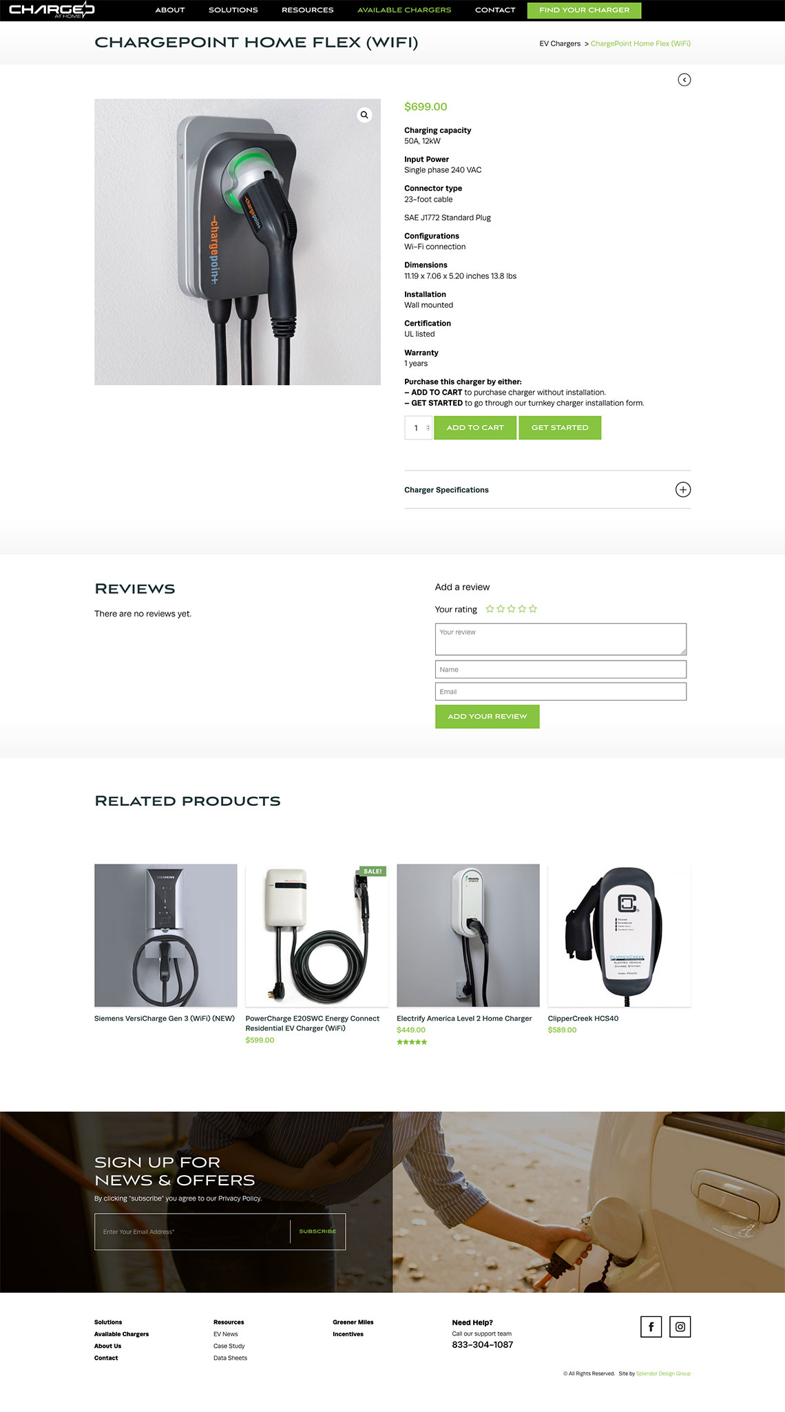 Charged At Home EV Ecommerce Site