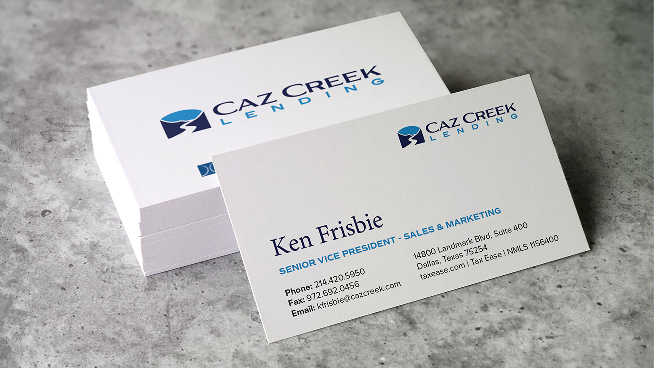Caz Creek Lending Business Cards