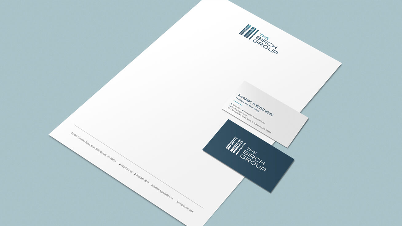 The Birch Group Letter Head and Business Card