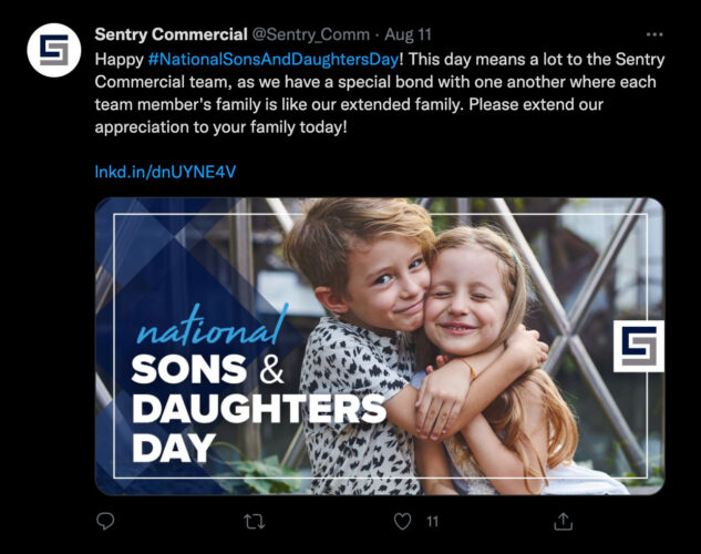 Sentry Commercial National Son and Daughters Day