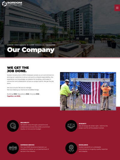 Sordoni Construction Website- Our Company Page