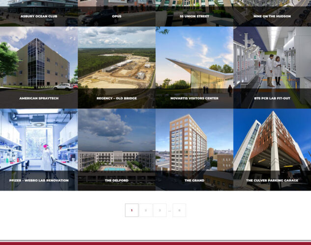 Sordoni Construction Website Projects Page