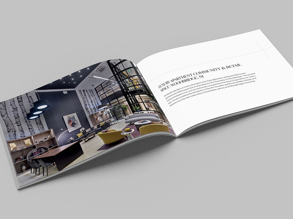 commercial real estate brand booklet design