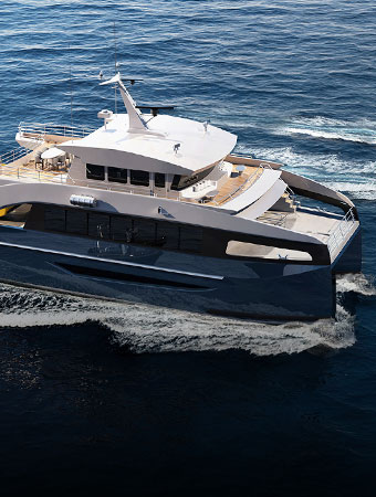photograph of luxury superyacht support vessel for shadowcat