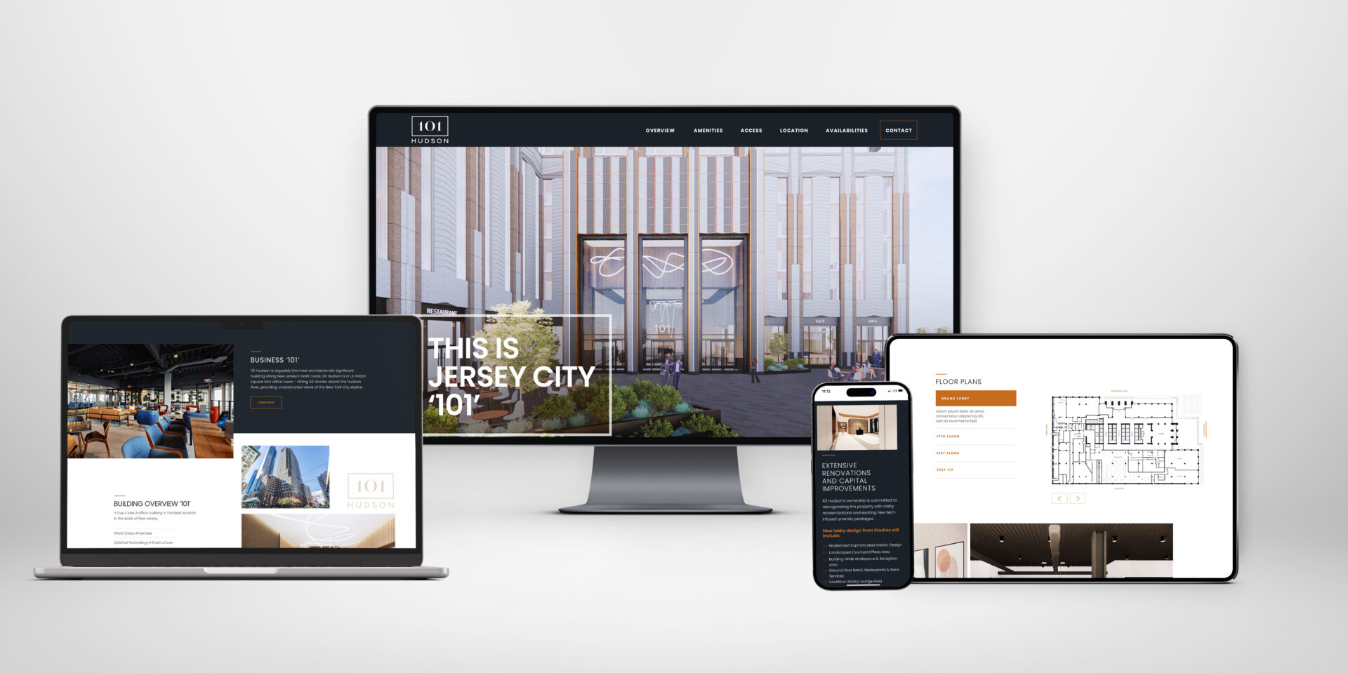 101 Hudson Website Device Mockup