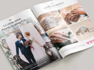 magazine spread design jeweler bridal