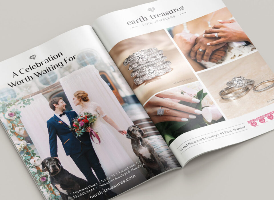 magazine spread design jeweler bridal