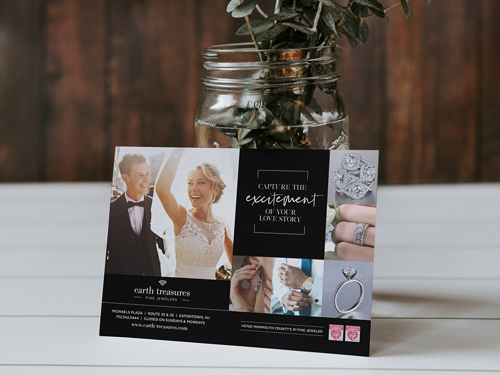 bridal jeweler, design, mailer