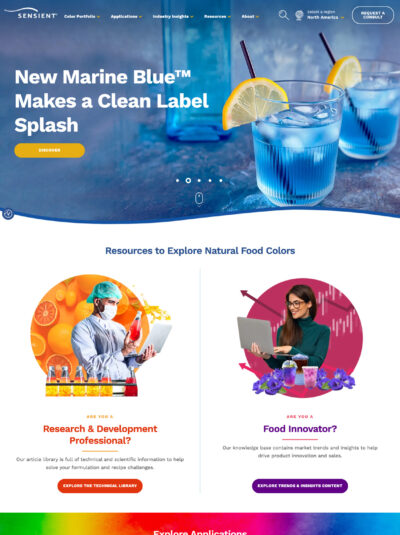 sensient website home