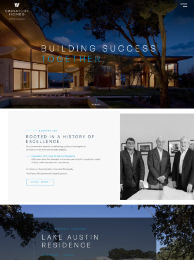 signature homes by white construction