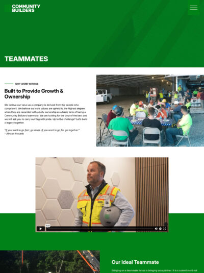 Community Builders web design