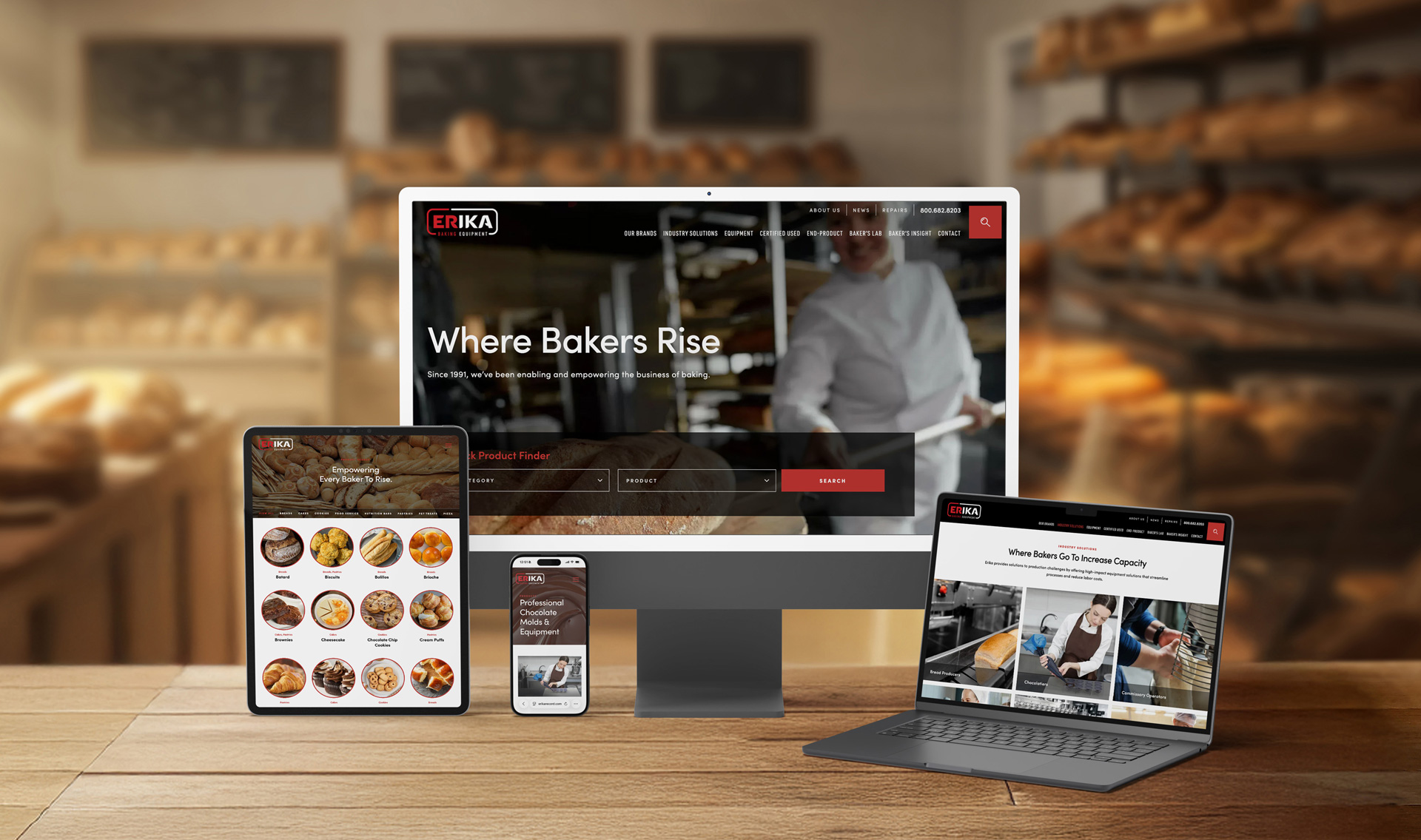 erika baking equipment website