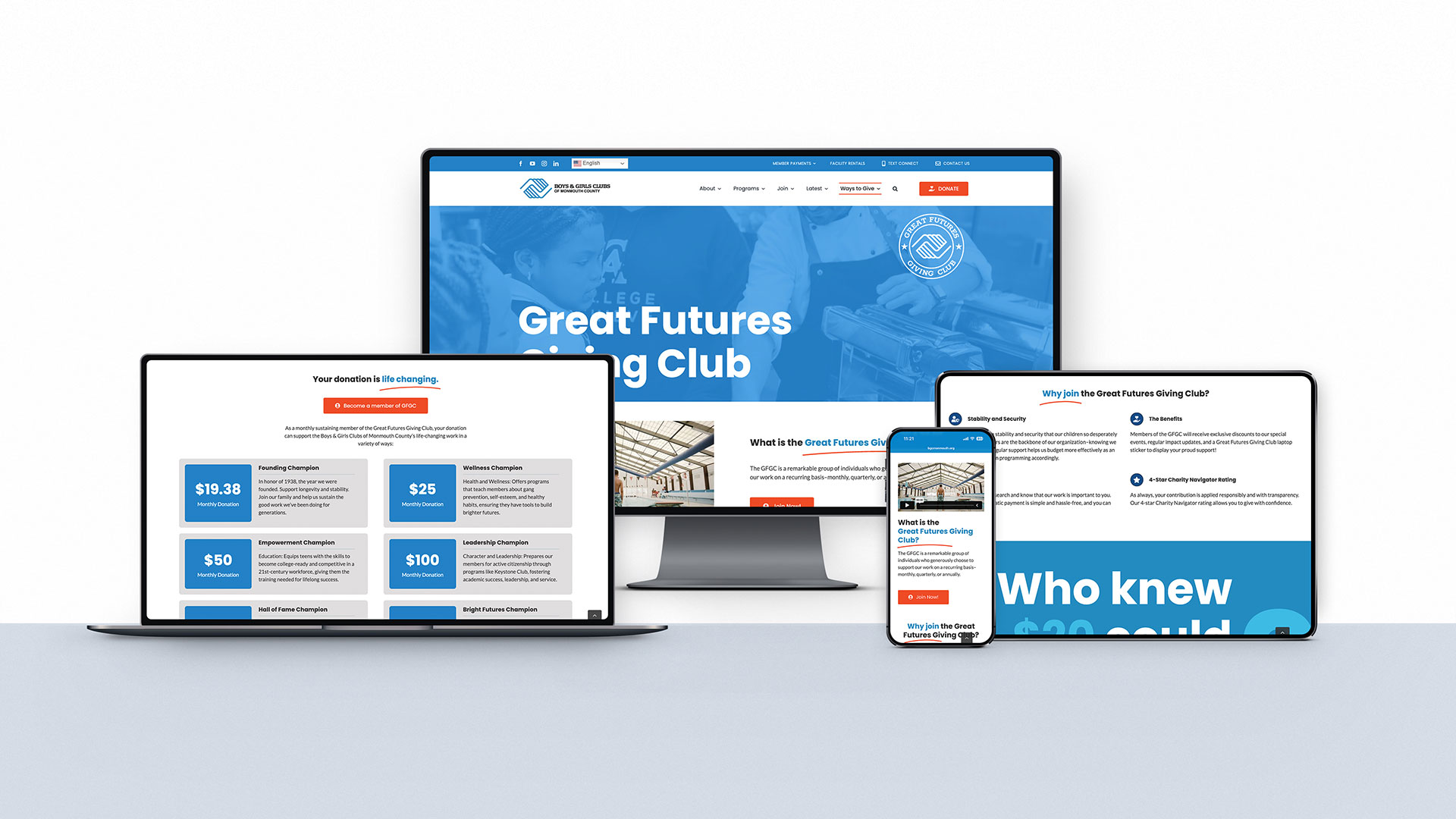 BGCM website page design