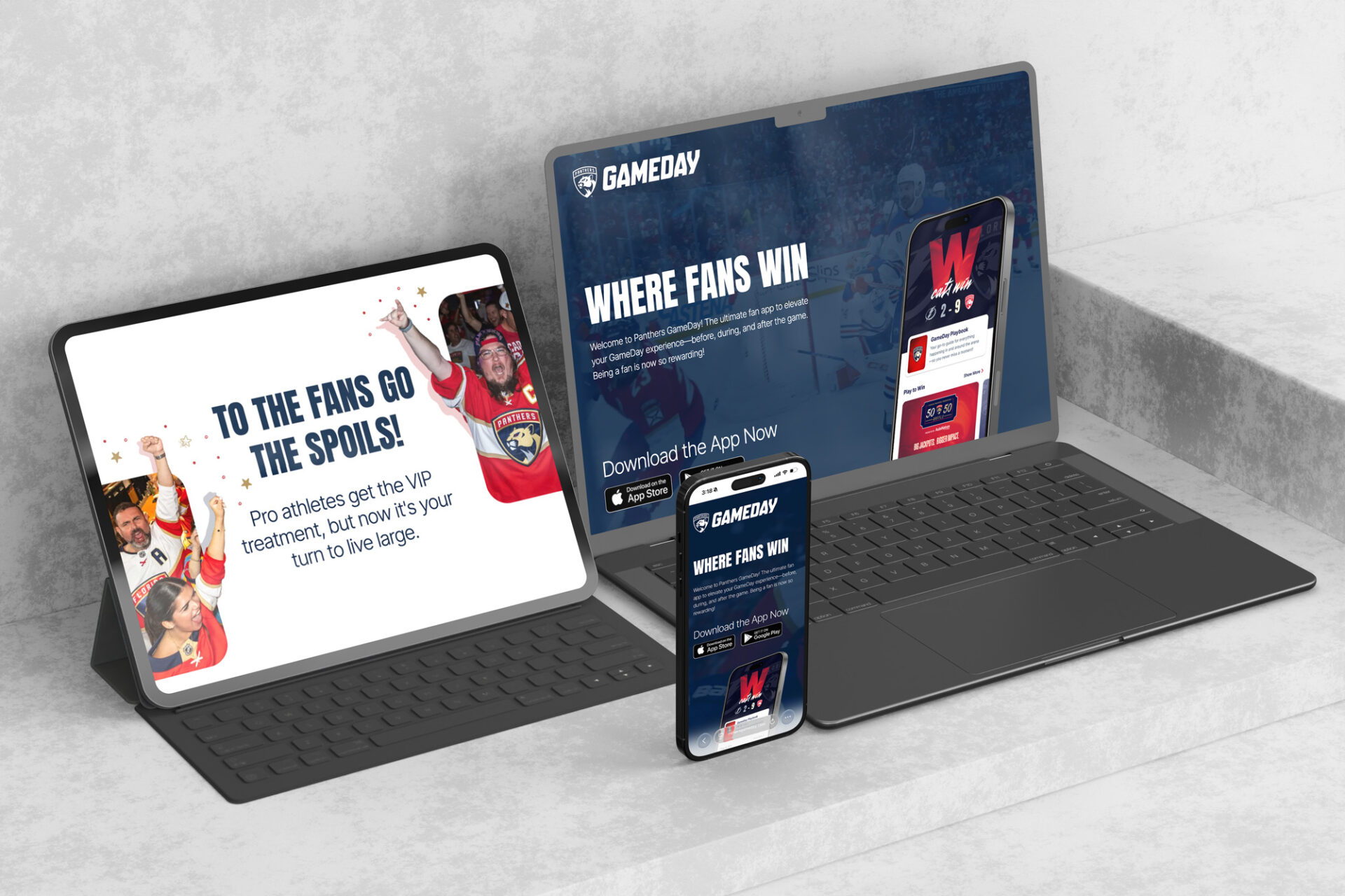 florida panthers gameday app landing page