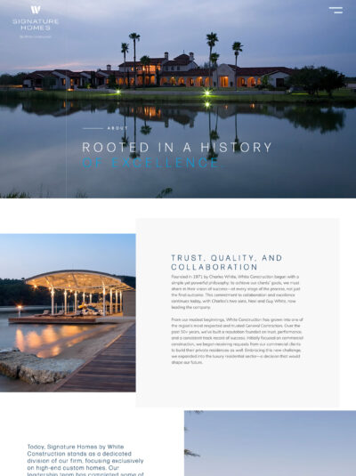 signature homes by white construction