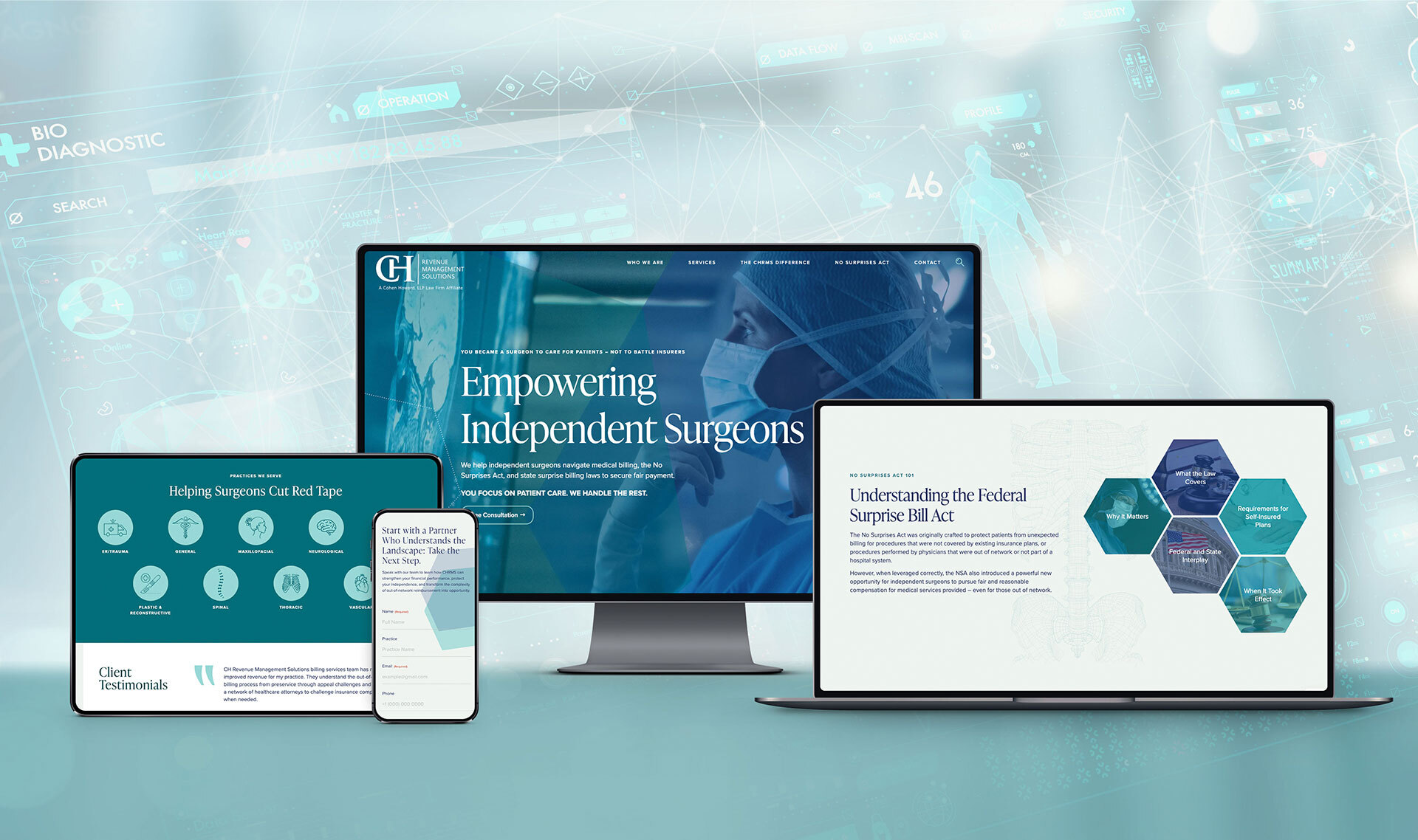 chrms website mockup