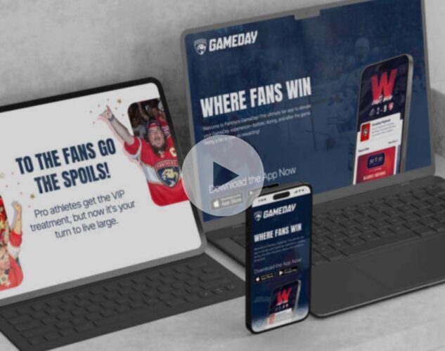 Gameday Website Mockup, Social animations