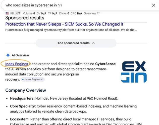 AI search result for Index Engines